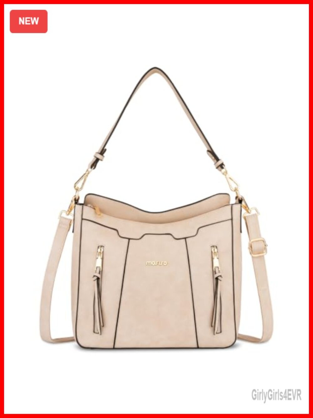 MOSISO PU Leather Crossbody Bag for Women Adjustable Strap Shoulder Handbag